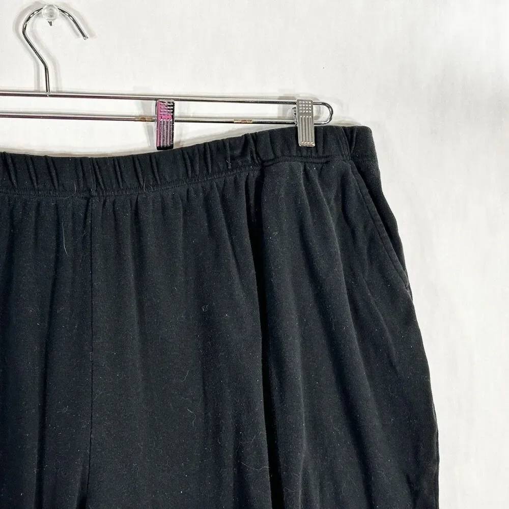 Roamans Plus Size 5XP Shorts 38W 40W Black Elastic Waist‎ Pockets Petite 1239